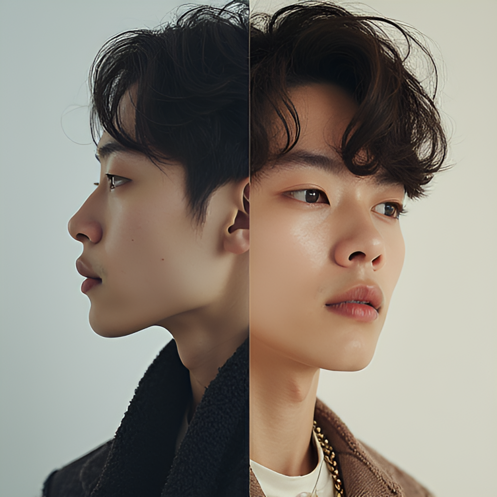A creative visual representing Ahn Jae-hyun's diverse career, perhaps a split image showing him acting on one side and designing jewelry on the other, or a collage of images representing his different roles and activities.
