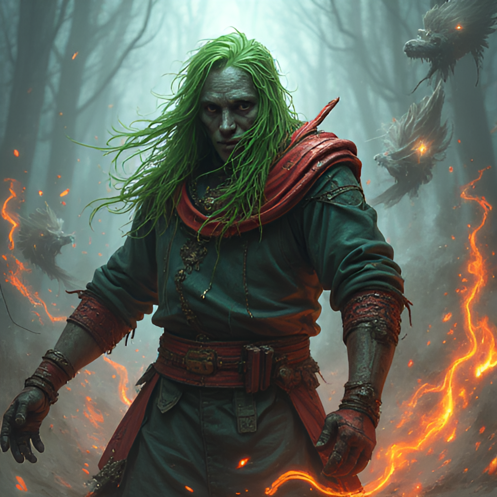 A creative illustration featuring the League of Legends champion Singed being played as a support, with Lehends' face subtly incorporated or referenced, highlighting the unique and 'off-meta' nature of this pick with chaotic elements like poison trails and flipped enemies.